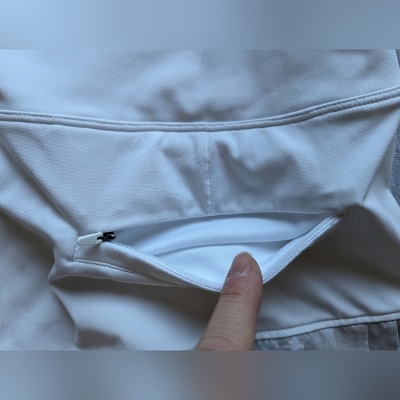 Under Armour Links Knit Mesh Skort in White/Grey - Picture 8 of 8